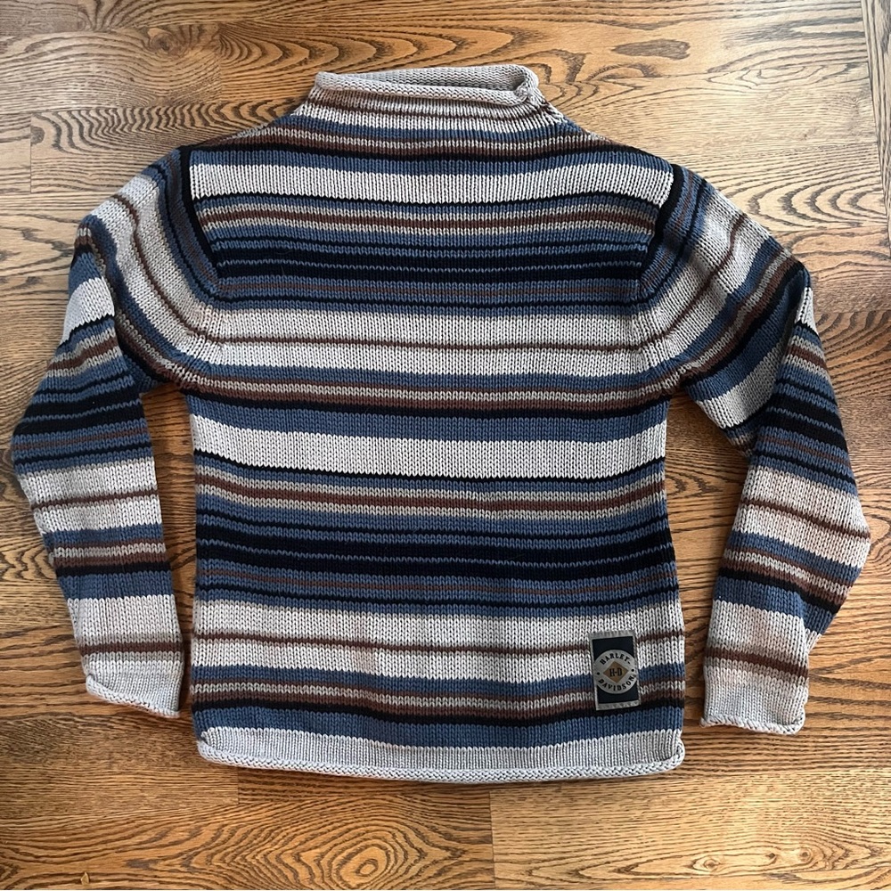 vintage 90s y2k Harley-Davidson knit striped sweater size small